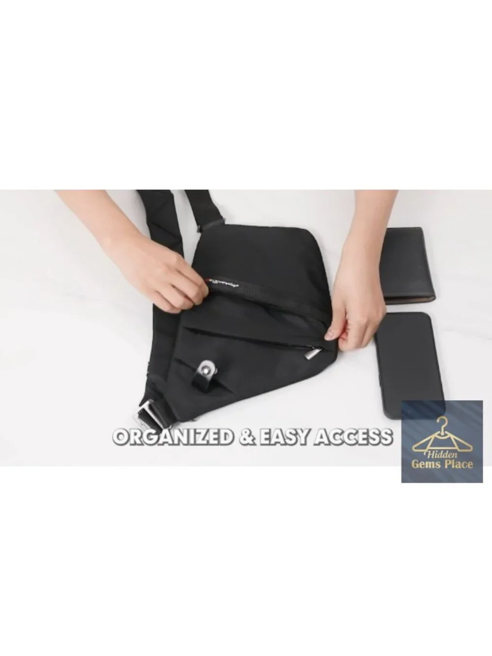 Anti-Theft Crossbody Bag - RFID Blocking Slash-Resistant Sling Bag for Travel